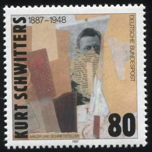 1326I Schwitters mit PLF I grüner Strich über dem A von MALER, Feld 21 **