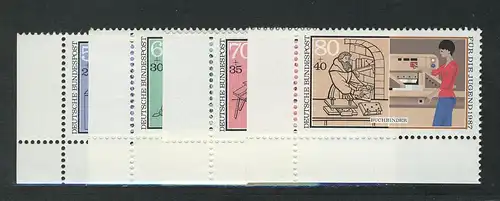 1315-1318 Jugend Handwerksberufe 1987, Ecke u.l. Satz **