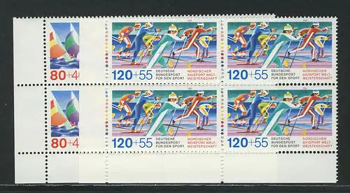 1310-1111 Aide sportive Régate de voile et ski de fond 1987, E-Vbl et l. Set **