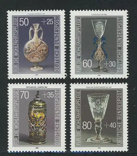 1295-1298 Wofa Gläser 1986, Satz postfrisch **