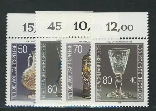 1295-1298 Verres Wofa 1986, Oberrand, set **