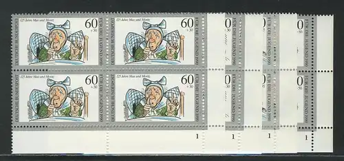 1455-1458 Jeunesse Max et Moritz 1990, Vbl FN1 phrase **