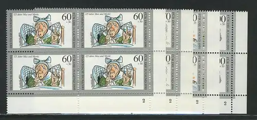 1455-1458 Jeunesse Max et Moritz 1990, Vbl FN2 phrase **