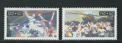1449-1450 Sport Hallenhandball Trimm-Dich-Aktion 1990, Satz **