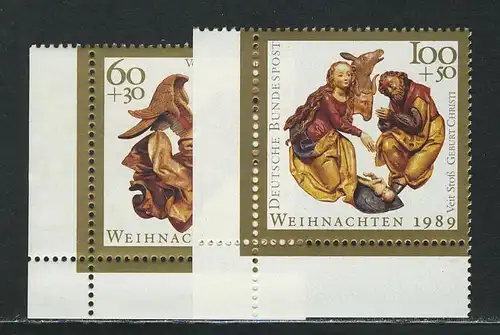 1442-1443 Weihnachten 1989, Ecke u.l. Satz **