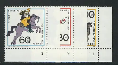 1437-1439 Wofa Postbeförderung 1989, FN 2 Satz **
