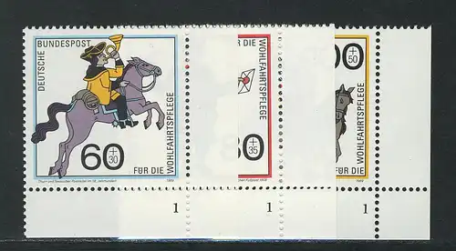 1437-1439 Wofa Transport postal 1989, FN 1, phrase **