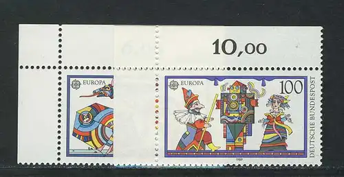 1417-1418 Europa Kinderspiele 1989, Ecke o.l. Satz ** postfrisch