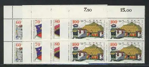 1411-1414 Jeunesse cirque 1989, E-Vbl o.l. phrase **