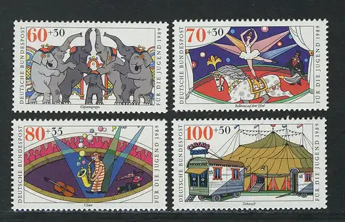 1411-1414 Jugend Zirkus 1989, Satz postfrisch **