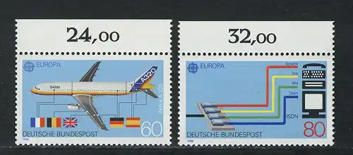 1367-1368 Europe Transport et communication 1988, Oberrand, set **