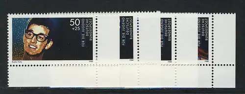 1360-1363 Jugend Rockmusik 1988, Ecke u.r. Satz **