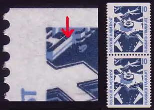 1347I SWK 10 Pf avec PLF I: ligne à travers le bâtiment en haut, C/D-couple de MH **