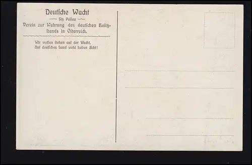 Künstler-AK Deutsche Wacht Landschaftsbild: Wohlauf die Luft geht kühl und rein