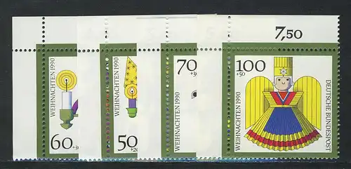 1484-1487 Weihnachten 1990, Ecke o.l. Satz **