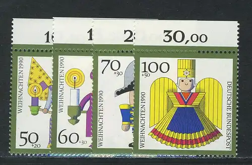 1484-1487 Noël 1990, Oberrand, set **