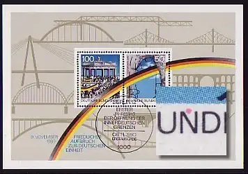 Bloch 22 Ouverture de la frontière avec PLF rouge au-dessus de N de FESTER POST, ESSt Berlin