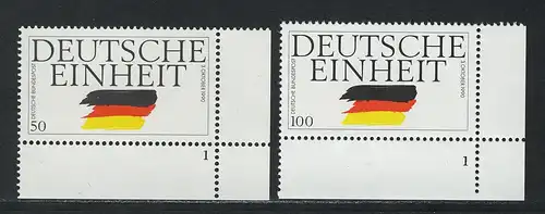 1477-1478 Deutsche Einheit 1990, FN1 Satz **