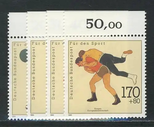 1499-1502 Sporthilfe 1991, Oberrand, Satz **