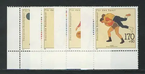 1499-1502 Sporthilfe 1991, Ecke u.l. Satz **