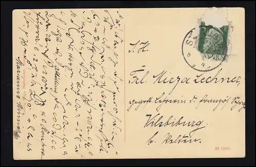 Artiste AK peinture des Argnes Bernauer 1435, STRAUBING vers 1912