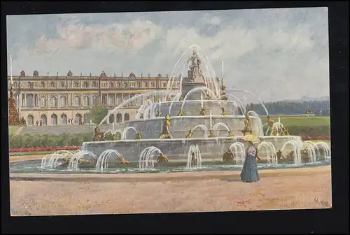 Künstler-AK H. Hoffmann: Schloss Herrenchiemsee, ungebraucht