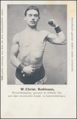 Champion du monde de photo AK W. Christ. Robinson - appelé chêne allemand, inutilisé