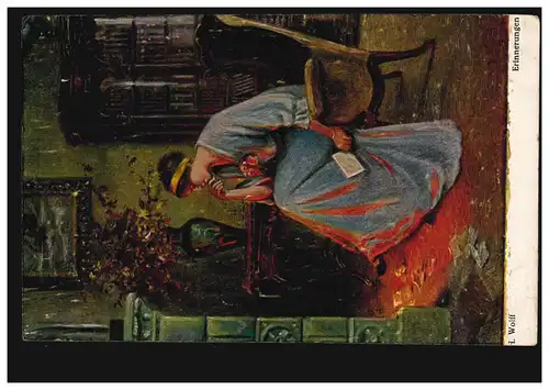 Künstler-AK H. Wolff: Erinnerungen, Ölkunst P.F.B. Deutsche Meister, ungebraucht