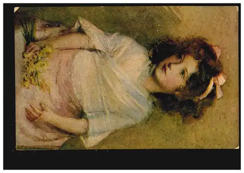 Künstler-AK E. Emslie: Unschuld, Degi-Ölkunst, ungebraucht