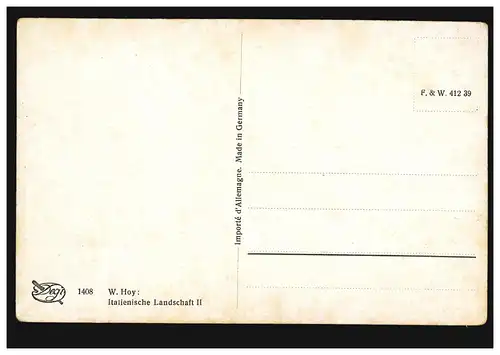 Künstler-AK W. Hoy: Italienische Landschaft II, Degi-Ölkunst, ungebraucht