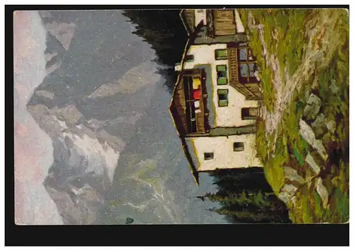 Künstler-AK W. Hoy: Berghof, Degi-Ölkunst, beschriftet