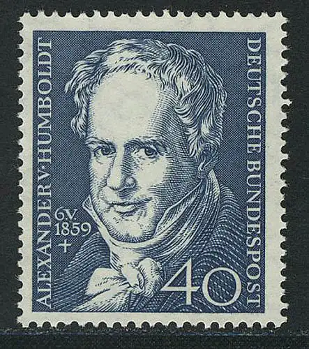 309w Alexander Freiherr von Humboldt, glatte Gummierung, postfrisch **