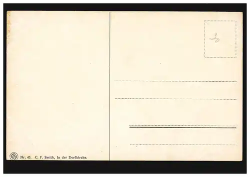 Künstler-AK C.F. Smith: Beten in der Dorfkirche, ungebraucht