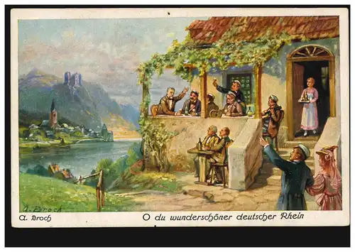 Künstler-AK A. Broch: Deutscher Rhein, Bunte Reihe Verlag K.& H., ungebraucht