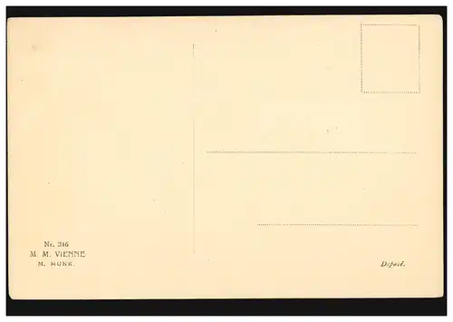 Künstler-AK Zwei Frauen in Biedermeier-Mode, Verlag M. Munck Wien, ungebraucht