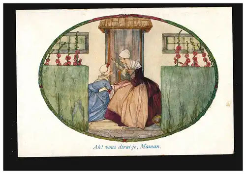 Künstler-AK Rie Cramer: Bergerettes - Frauengespräche, ungebraucht