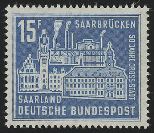 Saarland 446 Großstadt Saarbrücken 1959, **