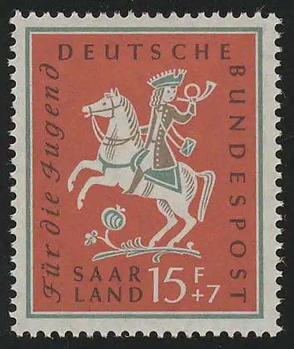 Saarland 434 Jugend Volkslieder 15 Fr 1958, **