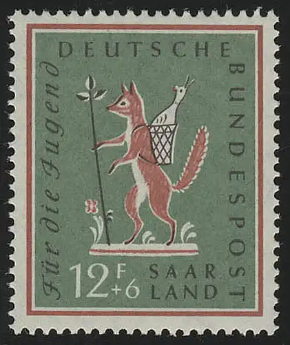 Saarland 433 Jugend Volkslieder 12 Fr 1958, **