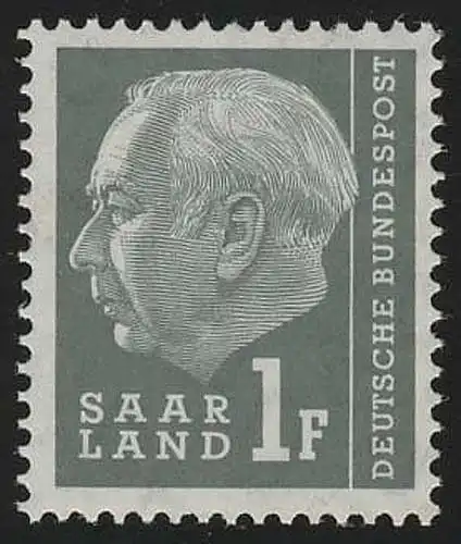 Sarre 409 Heuss 1 Fr 1957, **