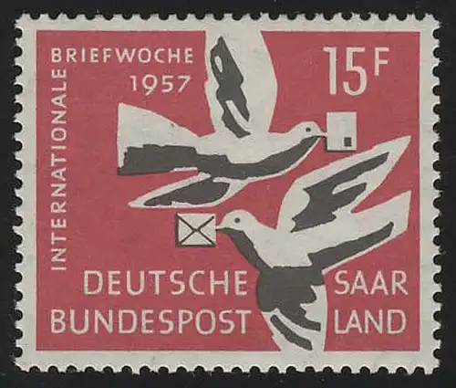 Saarland 408 Internationale Briefwoche 1957, **