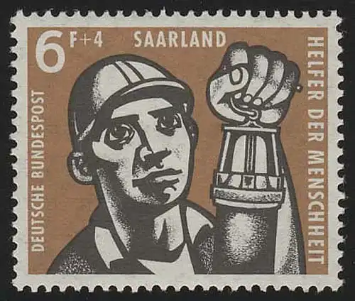 Sarre 404 Wohns Wetts Industrie charbonnière 6 Fr 1957, **