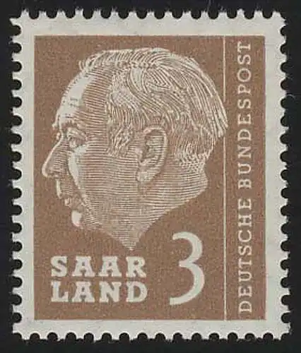 Sarre 382 Heuss 3 (Fr) 1957, **