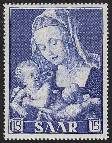 Saarland 353 Marianisches Jahr Gemälde 15 Fr 1954, **