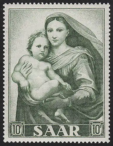 Sarre 352 Marianne Année peintures 10 Fr 1954, **