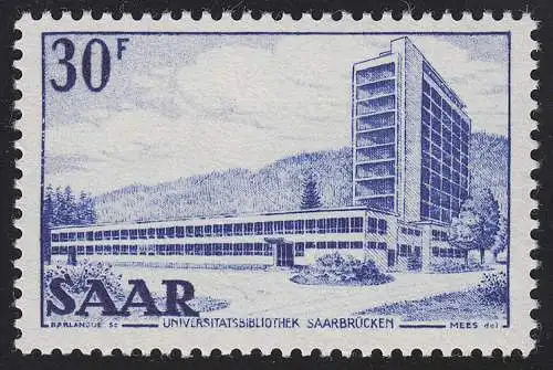 Saarland 332 Freimarke 30 Fr, postfrisch **