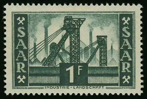Saarland 319 Freimarke 1 Fr, postfrisch **