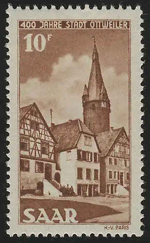 Saarland 296 Stadt Ottweiler 1950, **