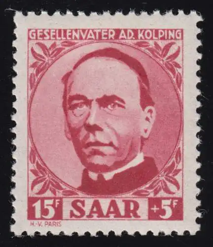 Saarland 289 Adolf Kolping 1950, postfrisch **