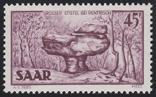 Saarland 286 Freimarke 45 Fr, postfrisch **